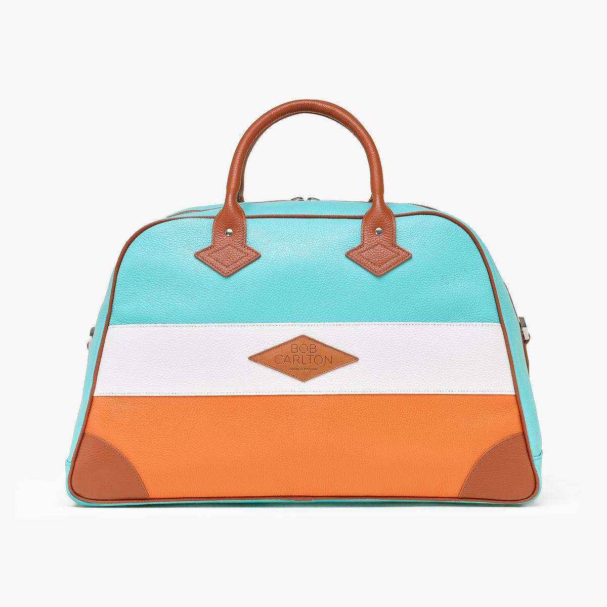 RIVIERA weekendbag turkis/hvit/orange
