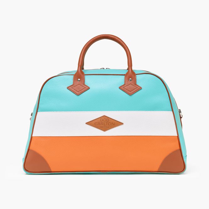 Hovedbilde RIVIERA weekendbag turkis/hvit/orange
